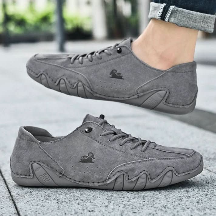 Men's Barefoot Shoes with Flexible Rubber Sole Lace-Up Closure and Textured Tread - Image 11