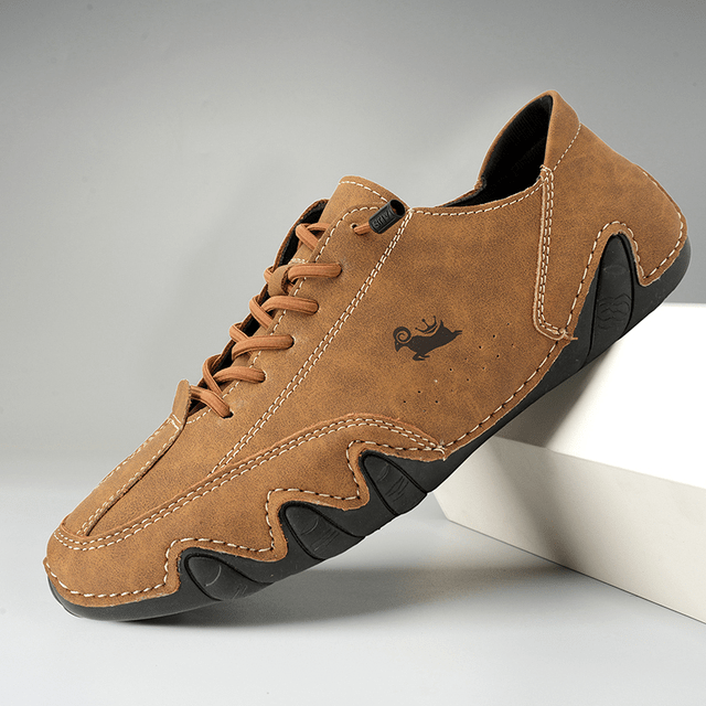 Men's Barefoot Shoes with Flexible Rubber Sole Lace-Up Closure and Textured Tread - Image 12