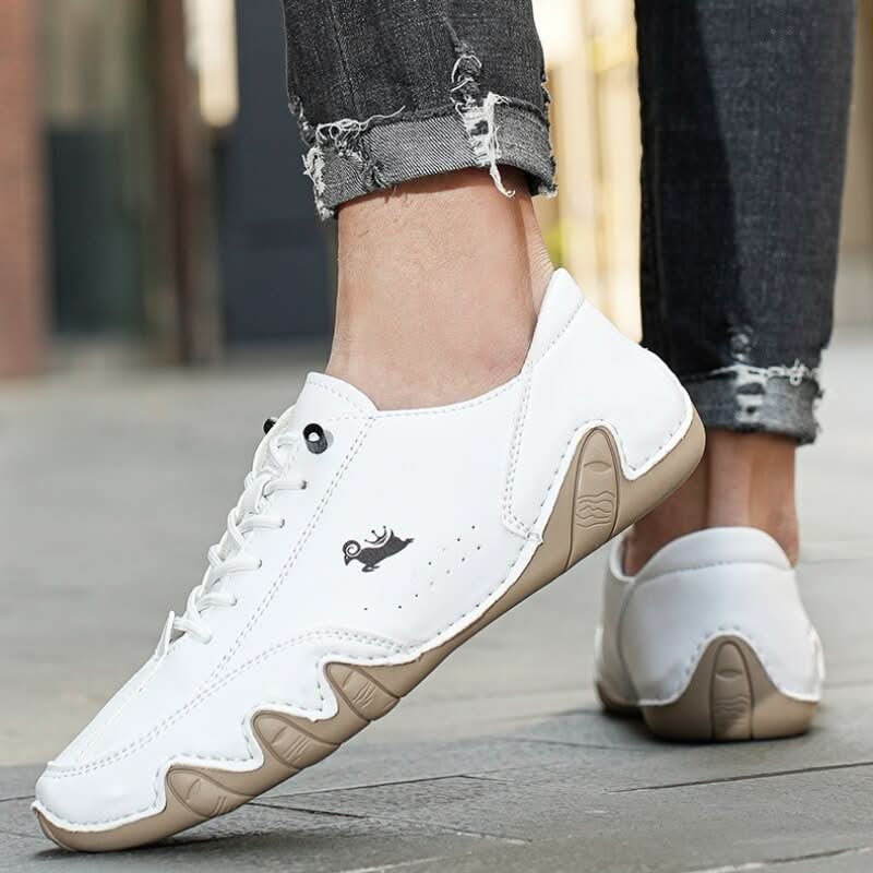 Men's Barefoot Shoes with Flexible Rubber Sole Lace-Up Closure and Textured Tread - Image 4