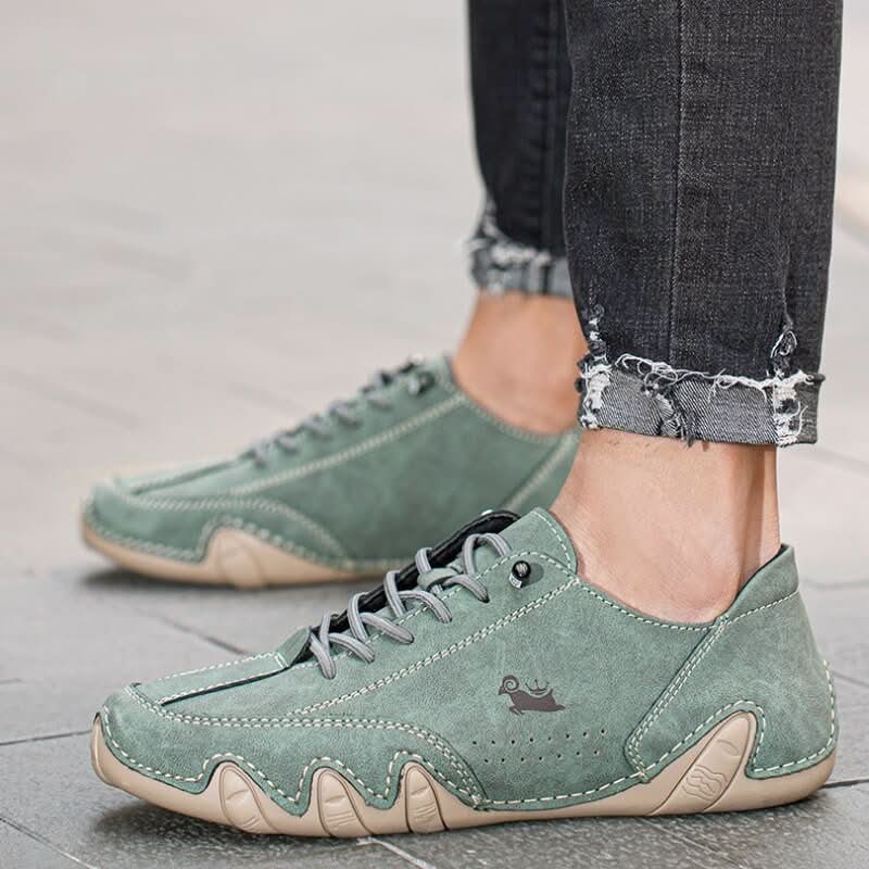 Men's Barefoot Shoes with Flexible Rubber Sole Lace-Up Closure and Textured Tread - Image 8