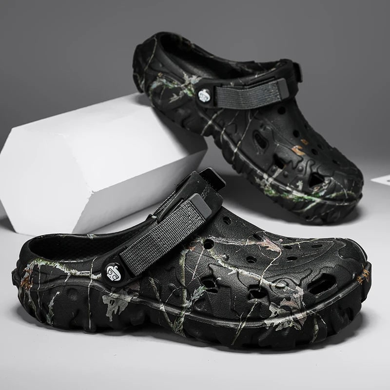Men's Foam Clogs with Adjustable Heel Strap and Ventilation Holes - Image 8