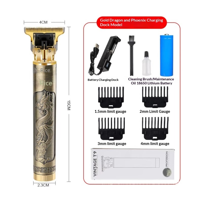 Men's Hair Trimmer for Pubic and Groin with Cordless Rechargeable Design and Metal Engraved Body - Image 6