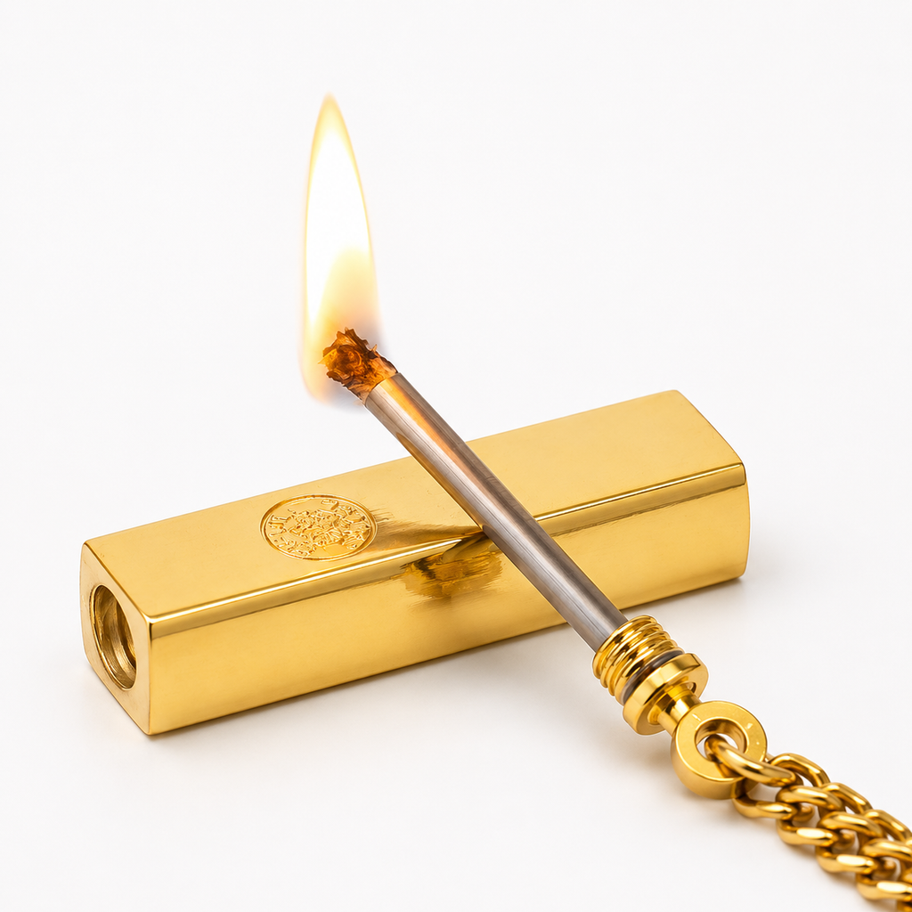 Men's Permanent Match Lighter Keychain with Metal Striker and Flint Fire Starter - Image 9