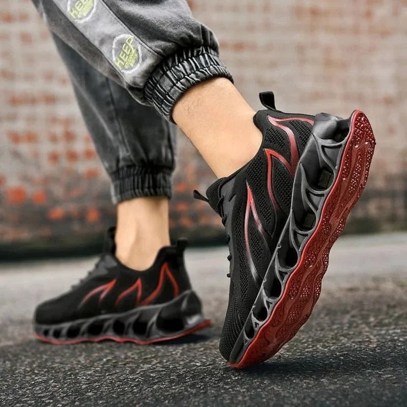 Men's Running Shoes Road with Mesh Blade Sole and Padded Ankle Collar - Image 3