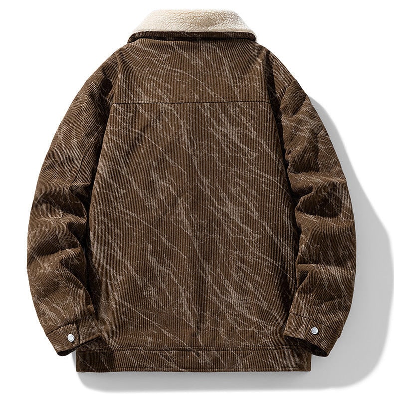 La veste doublée en velours côtelé