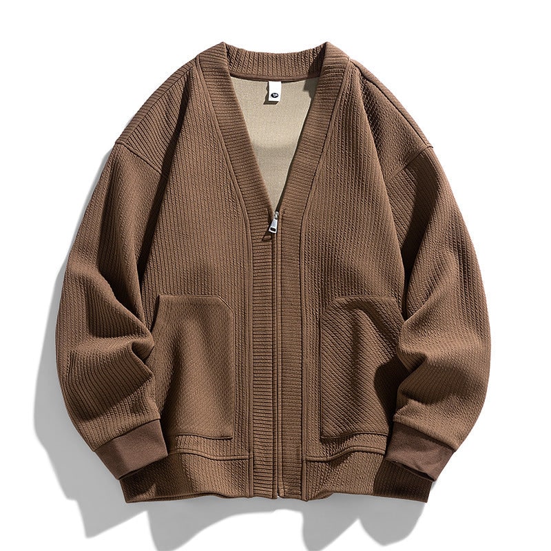 Le cardigan en maille zippé
