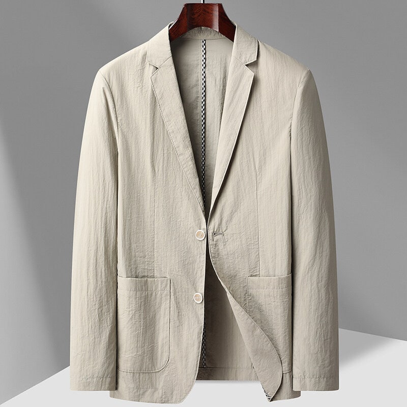 Der ungefütterte Blazer aus Baumwollmischgewebe