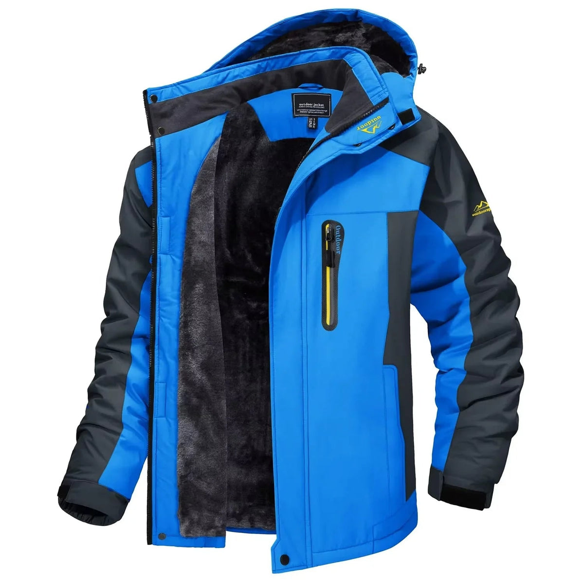 Men's Winter Jackets Waterproof with Fleece Lining and Detachable Hood - Image 10