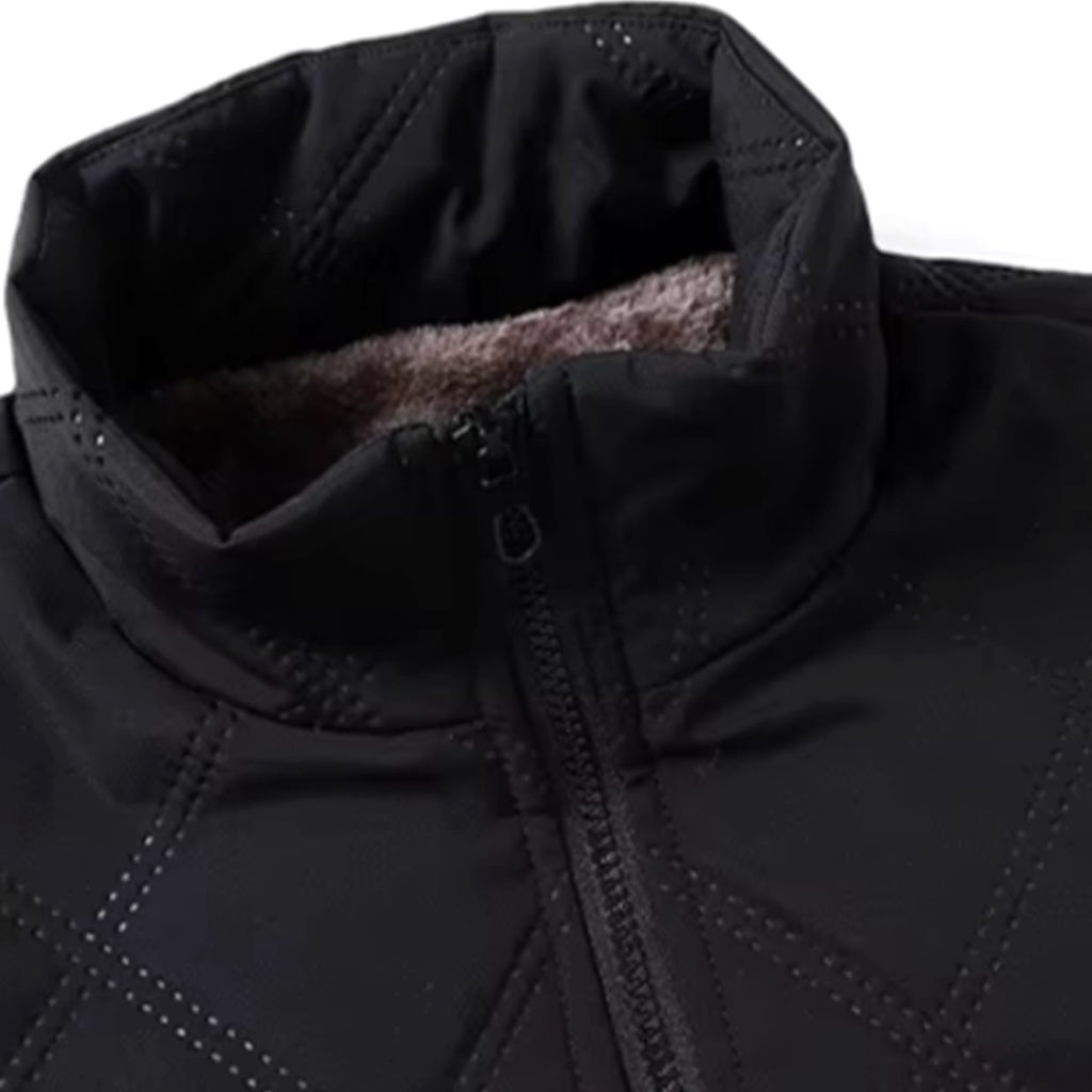 Men's Winter Jackets with Quilted Shell and Fleece Lining Bomber - Image 5