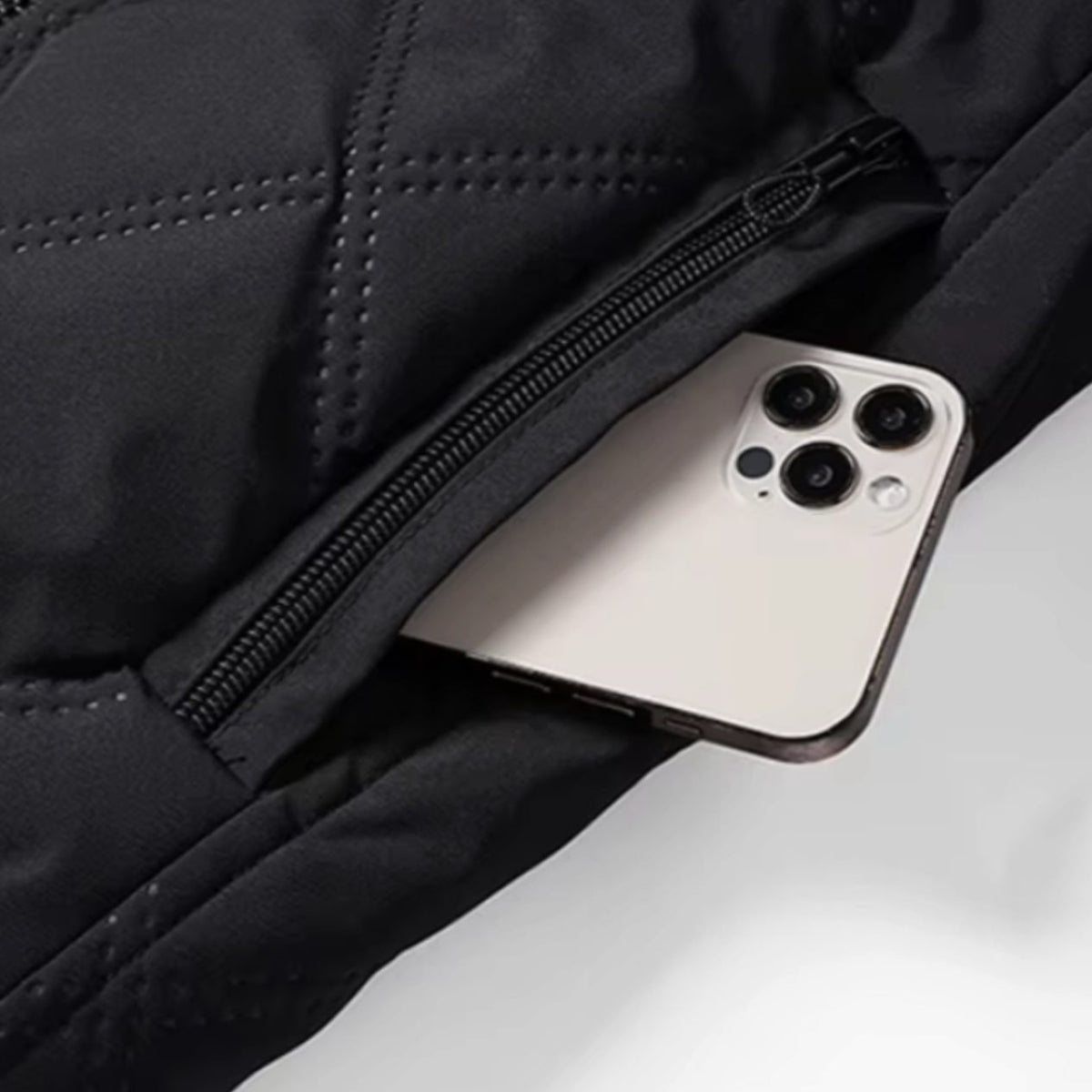Men's Winter Jackets with Quilted Shell and Fleece Lining Bomber - Image 8