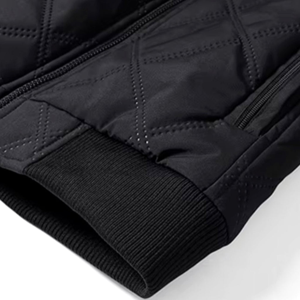 Men's Winter Jackets with Quilted Shell and Fleece Lining Bomber - Image 9