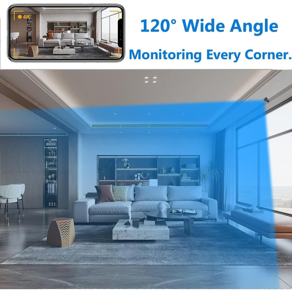 Mini Security Camera Wireless with Night Vision Motion Detection and 120-Degree Wide-Angle Lens - Image 2