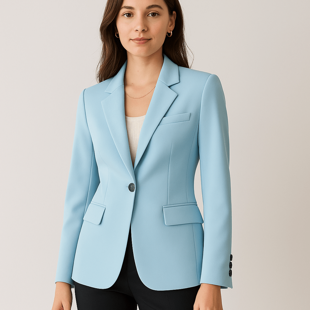 Blazer ajusté pour femme - Bouton unique - Élégant pour le bureau