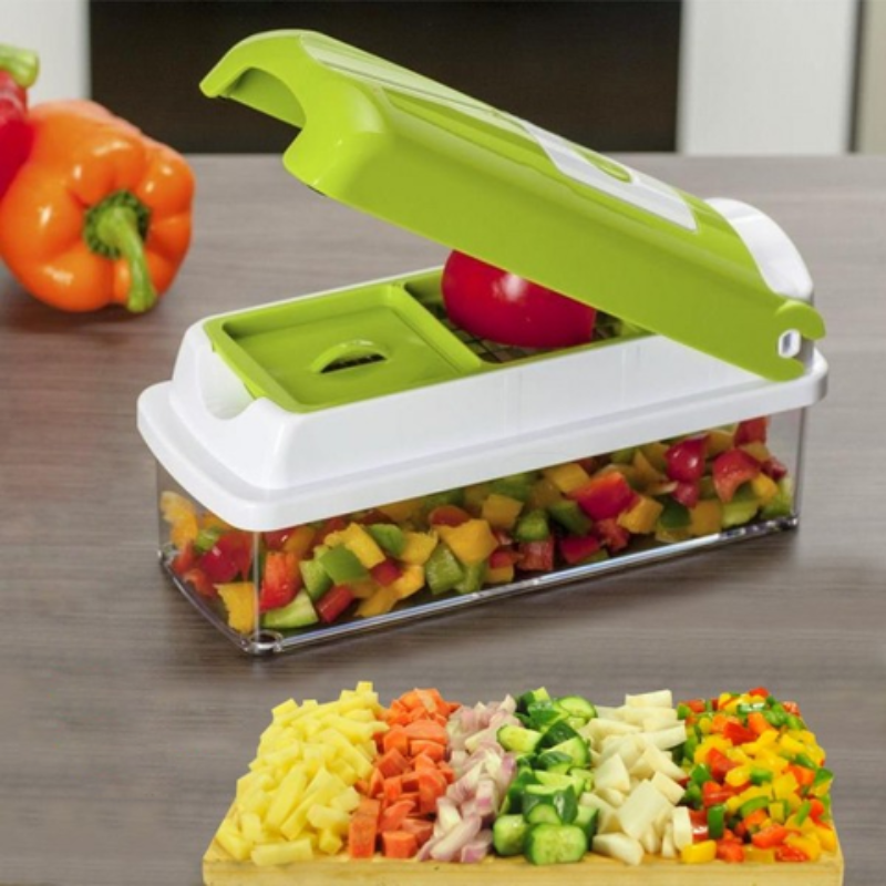 12-in-1 Vegetable Slicer for Fast Food Prep – Multi-Function Kitchen Cutter for Chopping, Slicing and Dicing
