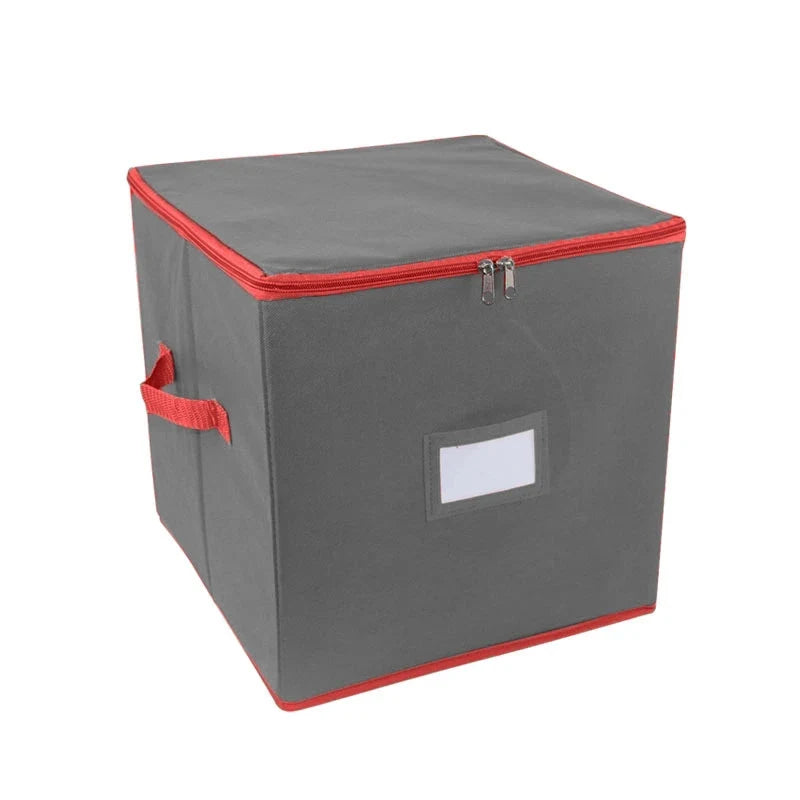 Ornament Storage Box with Dividers Zippered Lid and Viewing Window - Image 6