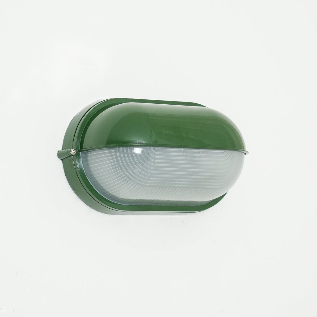 Outdoor Bulkhead Wall Light with Oval Shield and Ribbed Glass Diffuser - Image 21