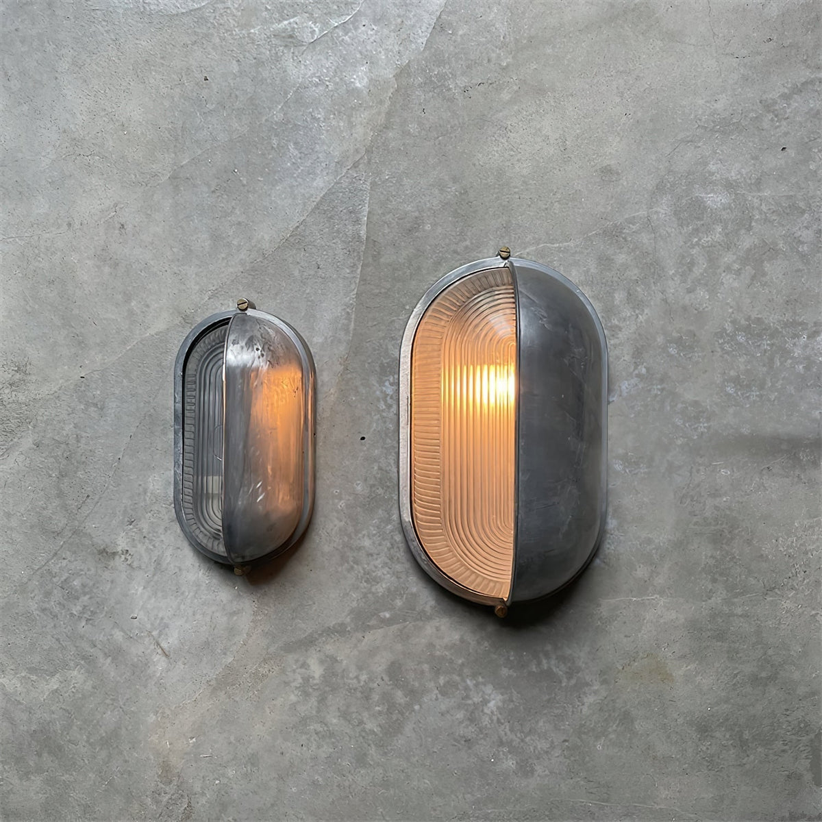 Outdoor Bulkhead Wall Light with Oval Shield and Ribbed Glass Diffuser - Image 41