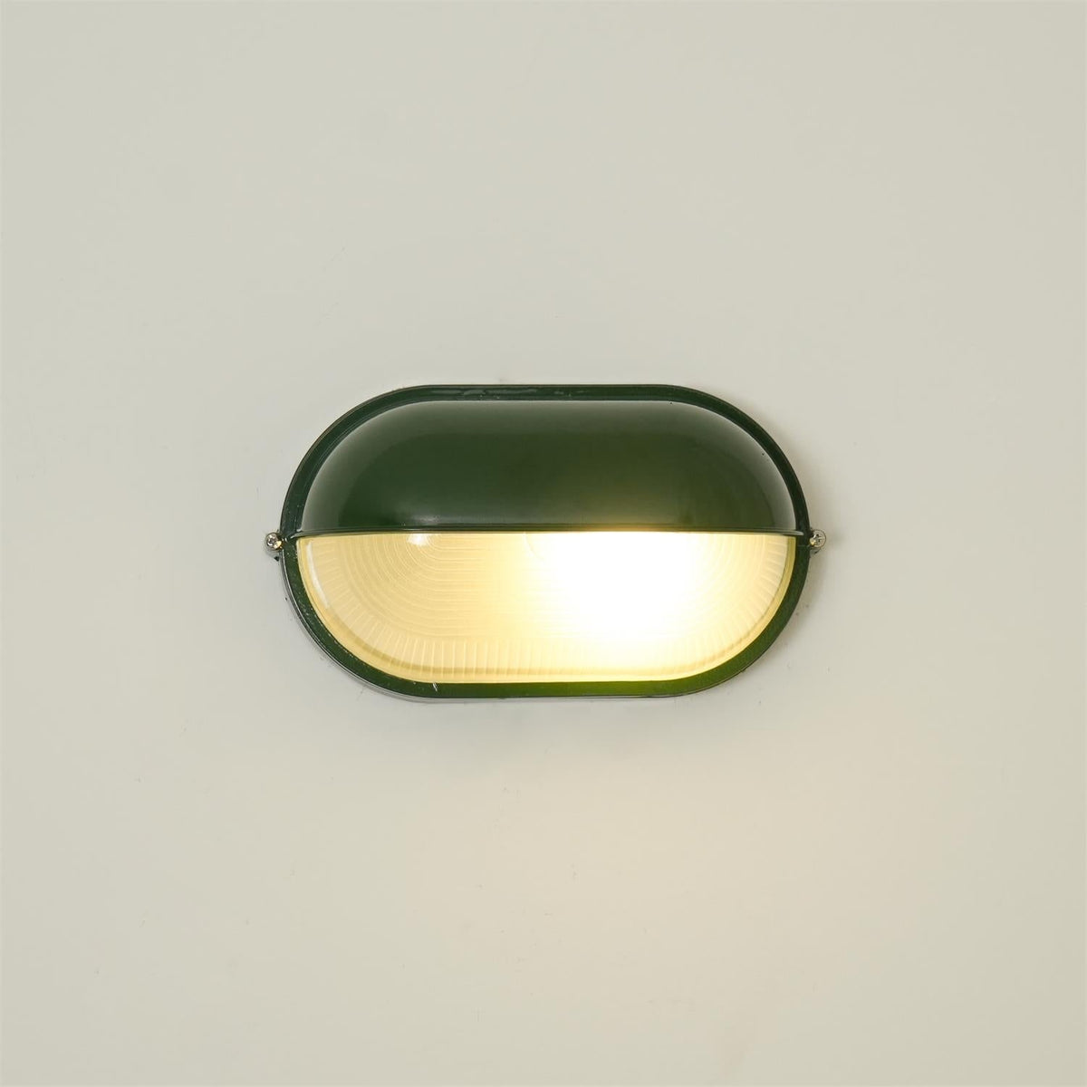 Outdoor Bulkhead Wall Light with Oval Shield and Ribbed Glass Diffuser - Image 50