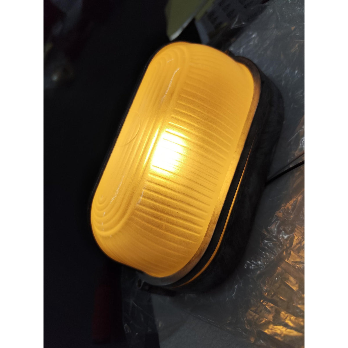 Outdoor Bulkhead Wall Light with Oval Shield and Ribbed Glass Diffuser - Image 51
