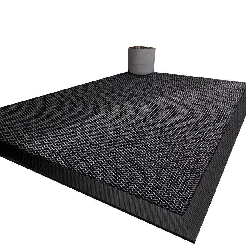 Outdoor Doormat with Heavy Duty Rubber Border and Non-Slip PVC Coil Loop Design - Image 3