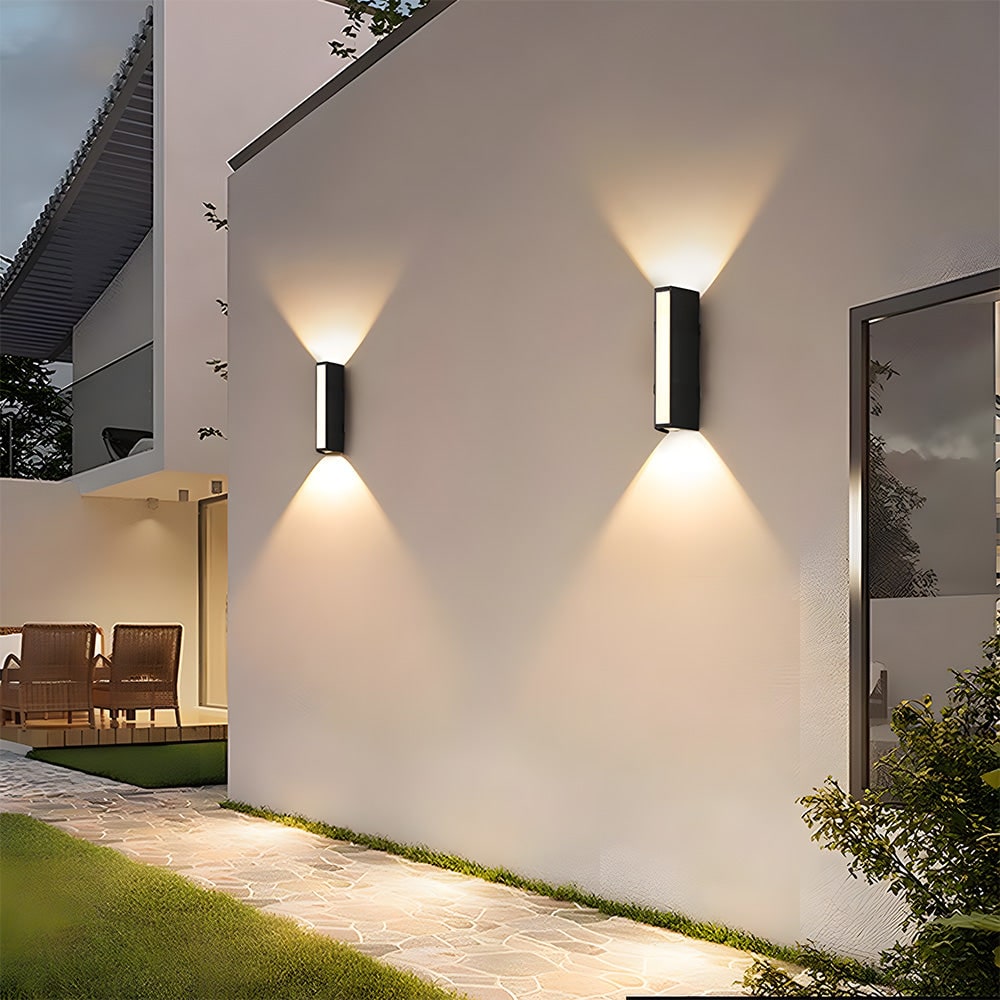 Outdoor Wall Lights LED Up and Down Modern Rectangular with Weather Resistance - Image 3