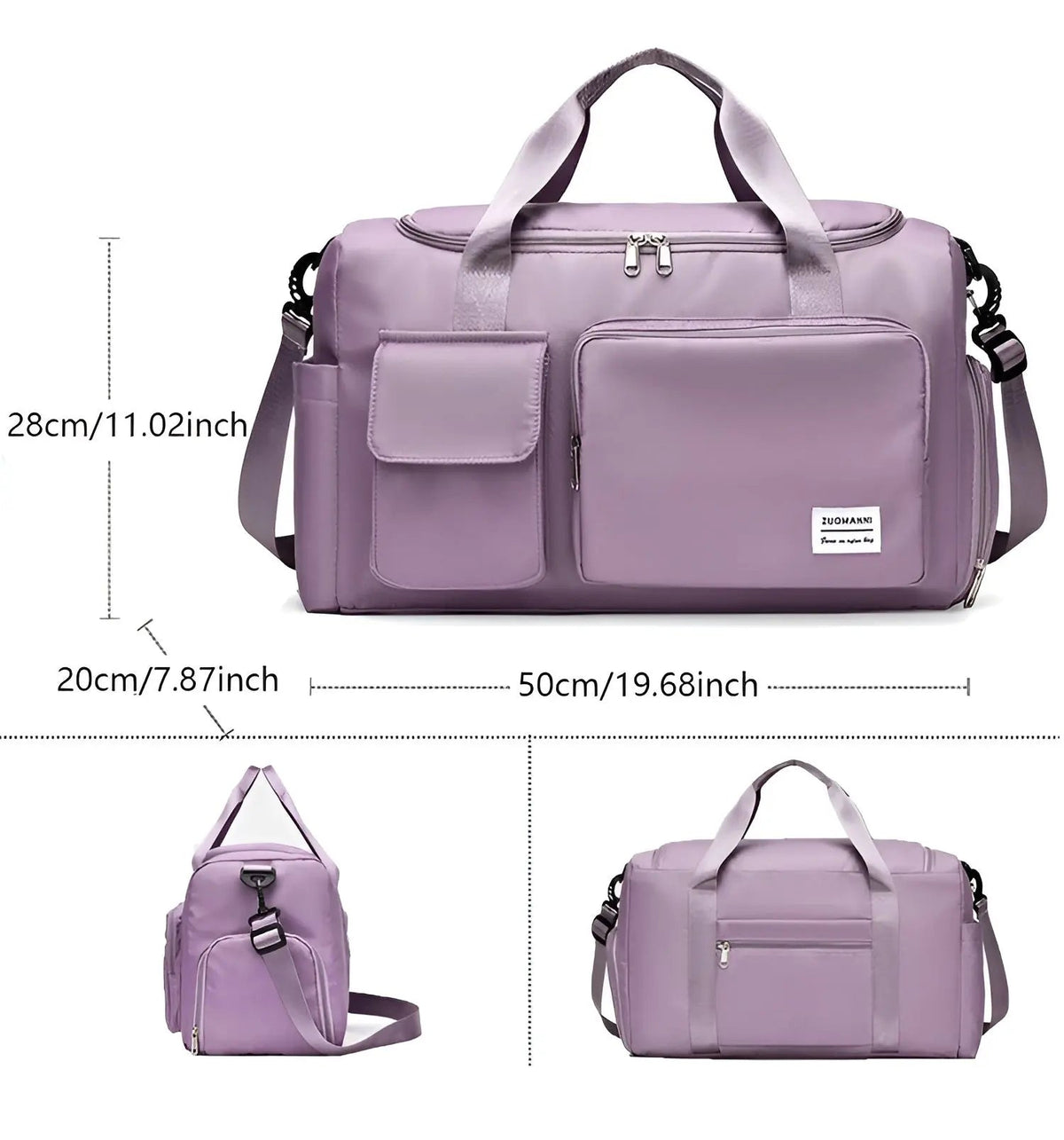 Sac de week-end extra-large et imperméable pour les voyages – Sac de transport spacieux pour les courts séjours, la salle de sport et les aventures en plein air