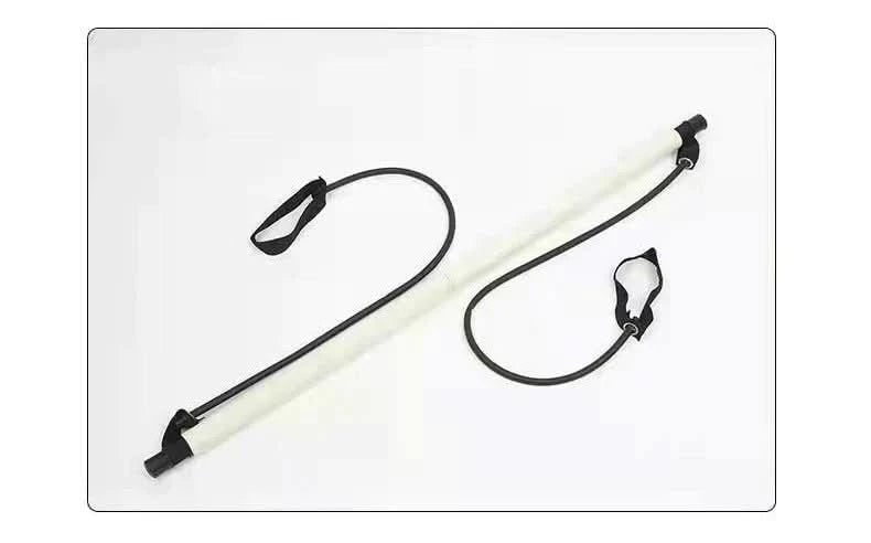 Pilates Bar Kit Portable Training Detachable Foam Grip Resistance Bands - Image 8