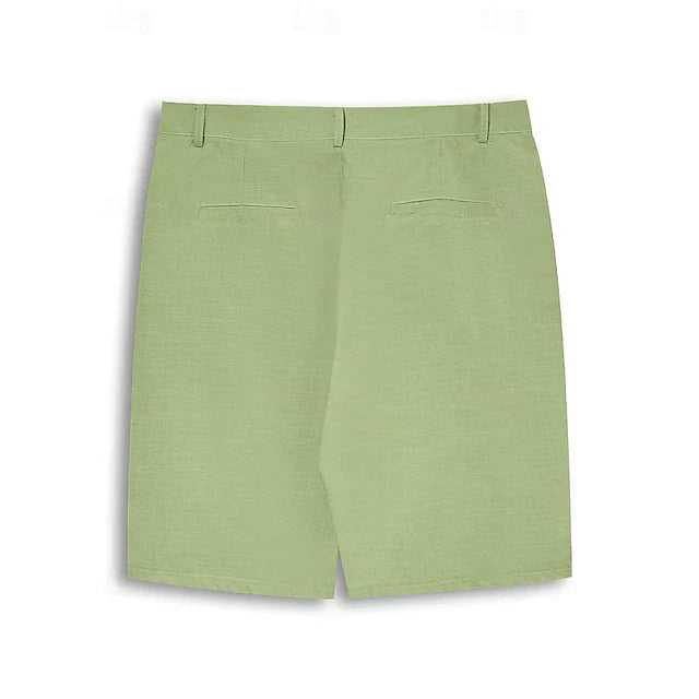 Pantaloncini estivi da uomo effetto lino per look casual – Pantaloncini leggeri da vacanza per viaggi e outfit quotidiani