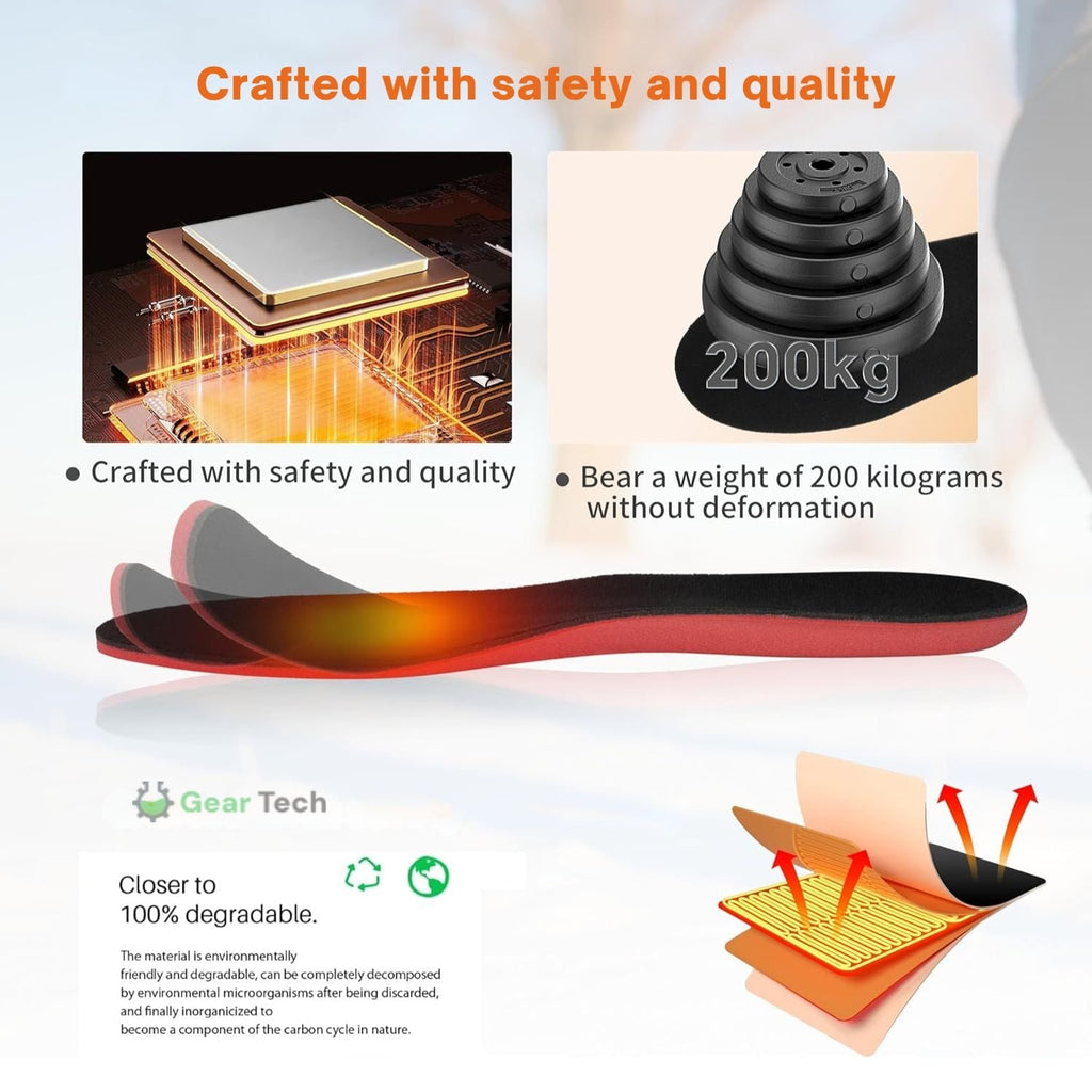 Plantar Fascia Insoles with High Arch Support and USB Heated for Winter Warmth - Image 8