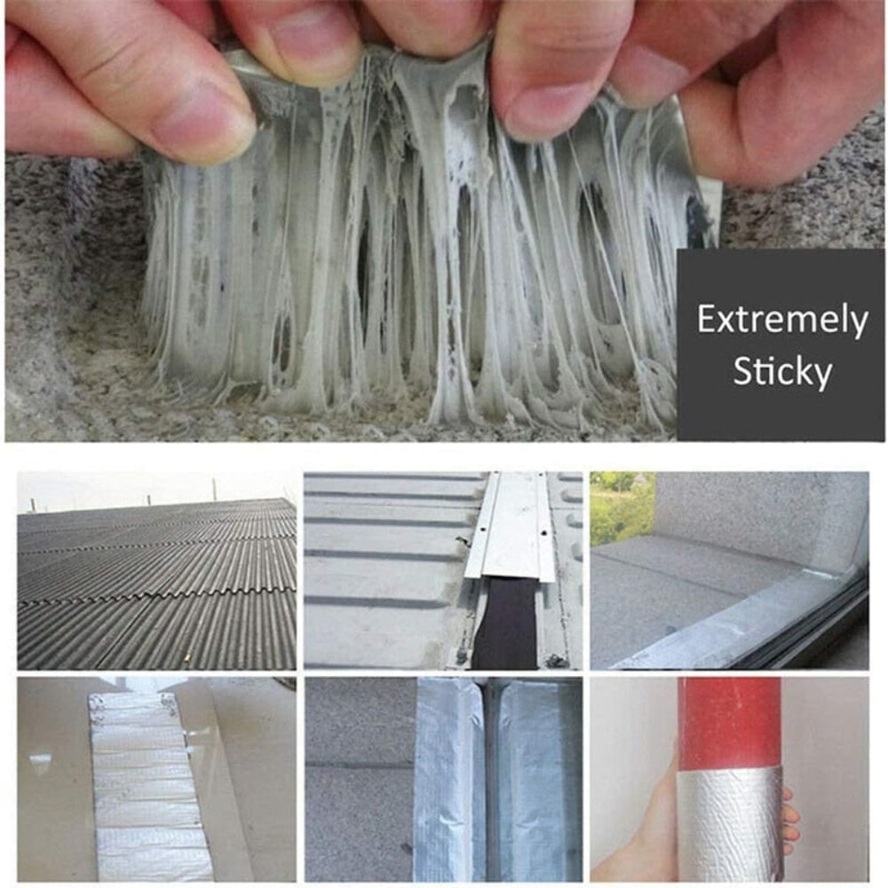 Plumbers Sealing Tape with Butyl Rubber and Aluminum Foil for Waterproof Leak Repair - Image 4