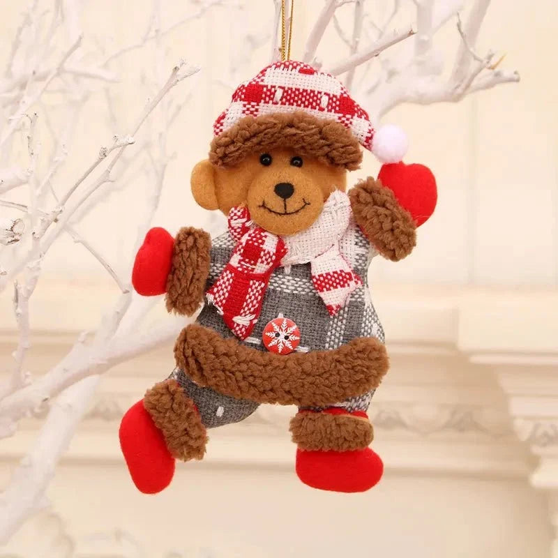 Plush Christmas Ornaments with Dangling Legs and Gold Hanging Loop for Tree Decorations - Image 11