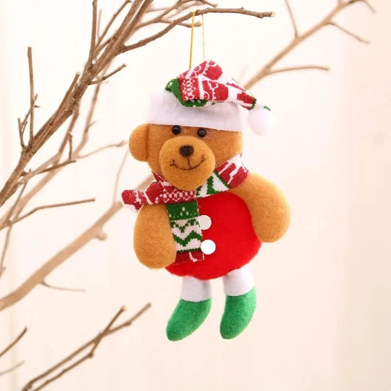 Plush Christmas Ornaments with Dangling Legs and Gold Hanging Loop for Tree Decorations - Image 4