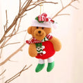 Plush Christmas Ornaments with Dangling Legs and Gold Hanging Loop for Tree Decorations - Image 4