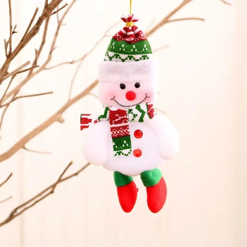 Plush Christmas Ornaments with Dangling Legs and Gold Hanging Loop for Tree Decorations - Image 5
