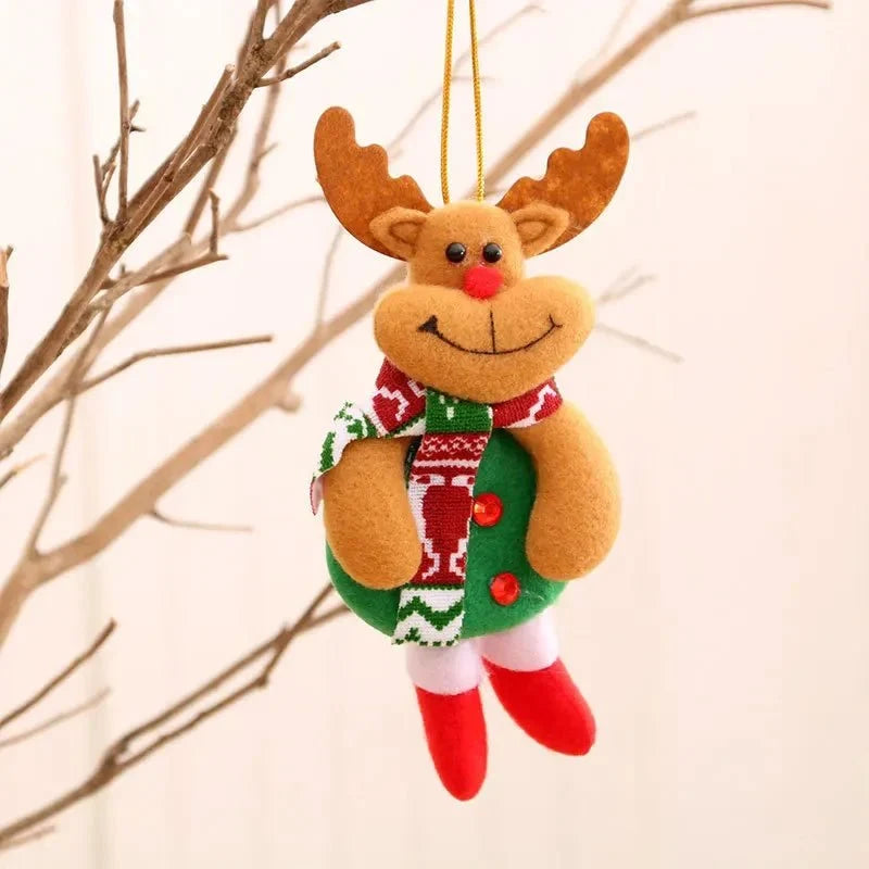 Plush Christmas Ornaments with Dangling Legs and Gold Hanging Loop for Tree Decorations - Image 6