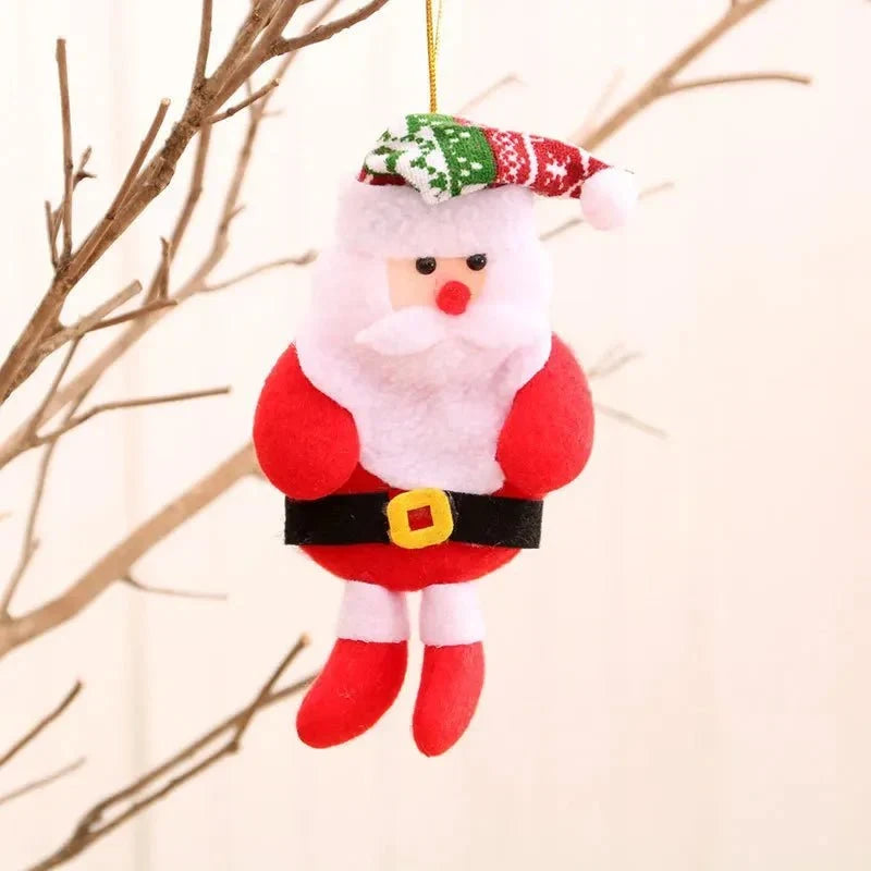 Plush Christmas Ornaments with Dangling Legs and Gold Hanging Loop for Tree Decorations - Image 7
