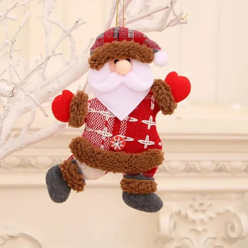 Plush Christmas Ornaments with Dangling Legs and Gold Hanging Loop for Tree Decorations - Image 8