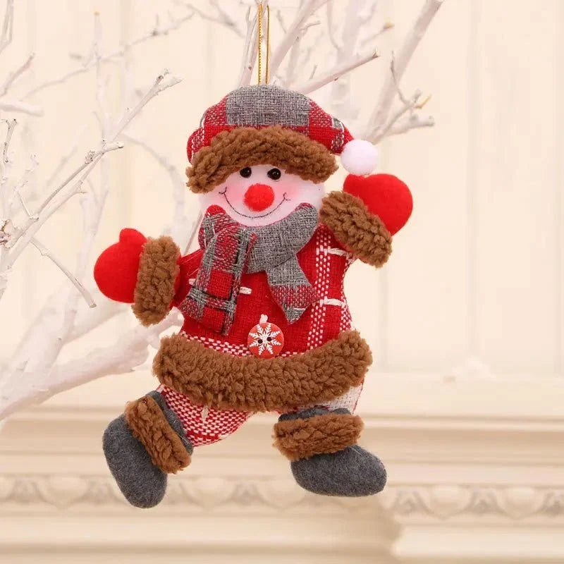 Plush Christmas Ornaments with Dangling Legs and Gold Hanging Loop for Tree Decorations - Image 9