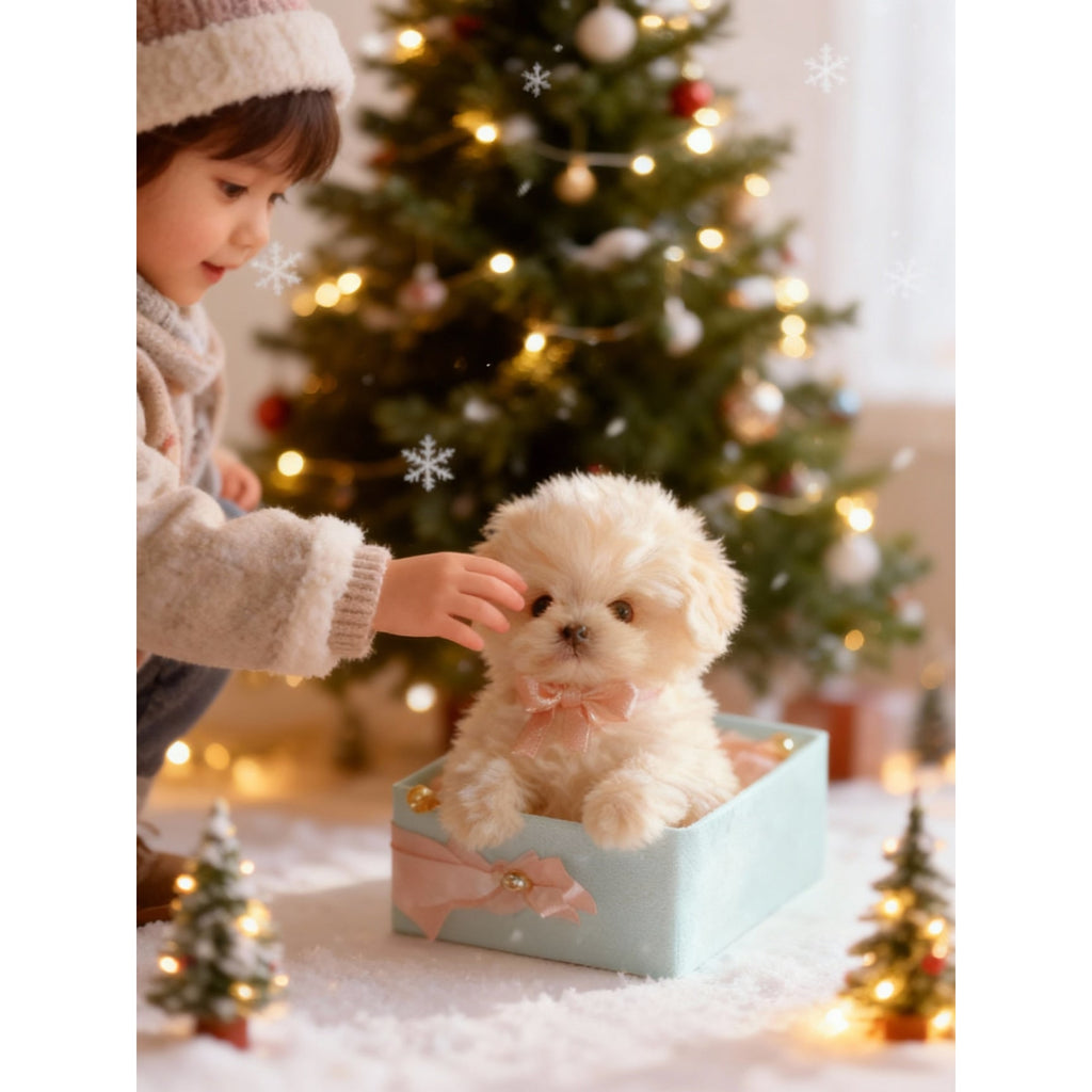 Plush Dog Toy with Soft Faux Fur and Realistic Puppy Features - Image 3
