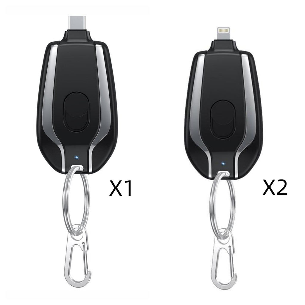 Portable Keychain Power Bank Charger with Retractable Connector and Carabiner Clip Phone - Image 15