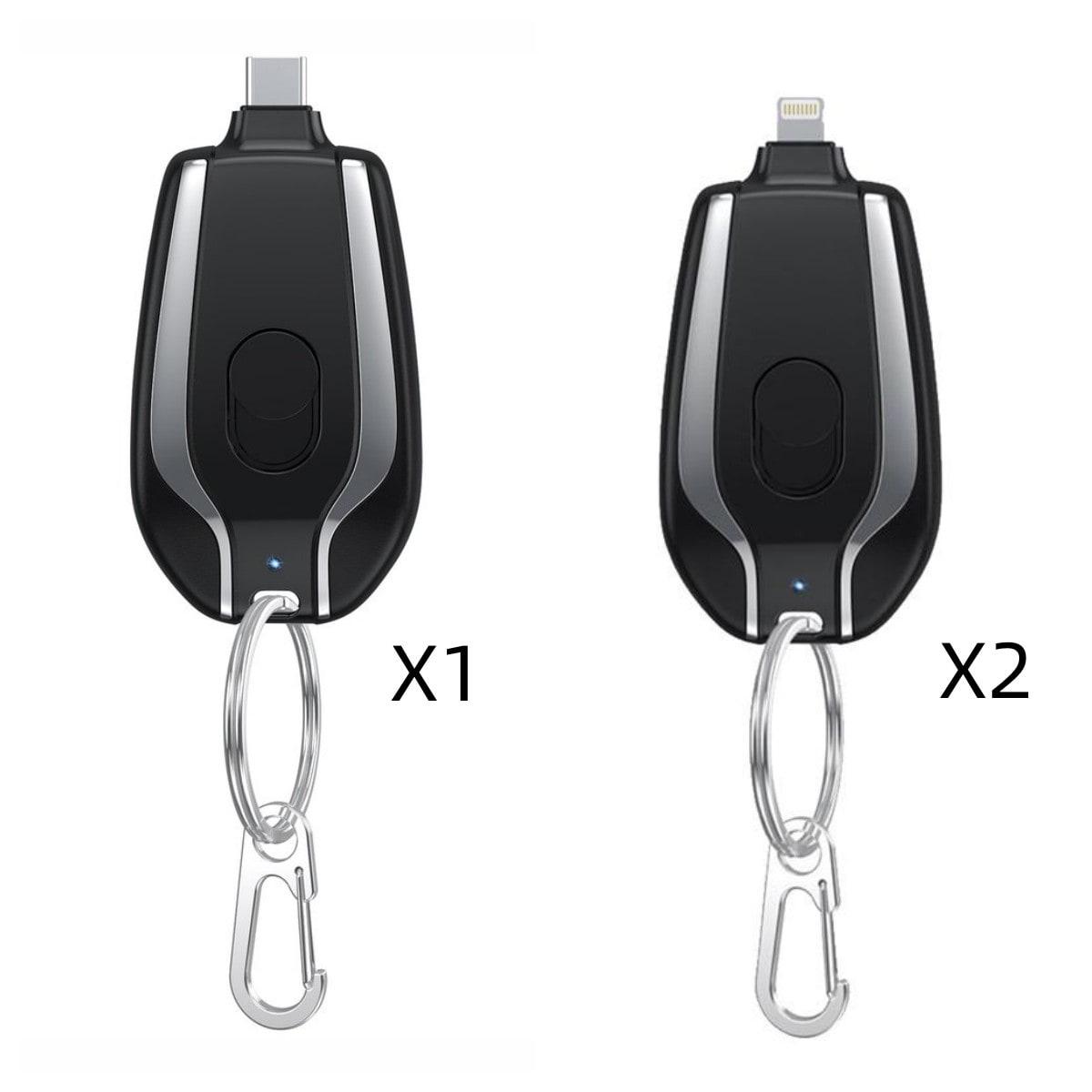 Portable Keychain Power Bank Charger with Retractable Connector and Carabiner Clip Phone - Image 15
