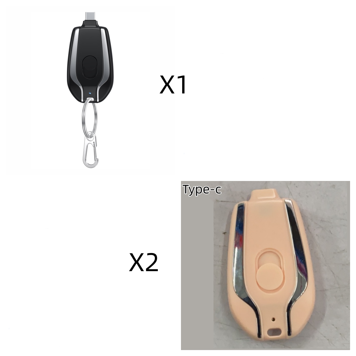 Portable Keychain Power Bank Charger with Retractable Connector and Carabiner Clip Phone - Image 18
