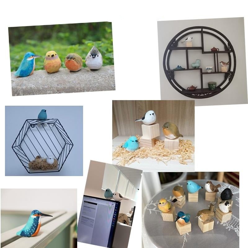 Oiseaux en bois fabriqués artisanalement - AuriBirds
