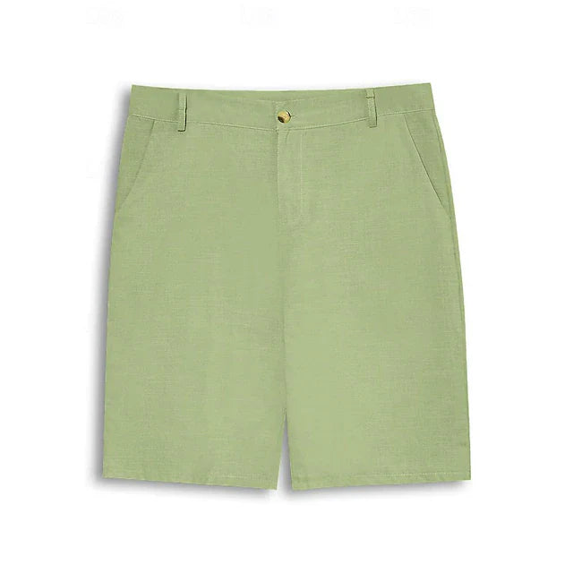 Pantaloncini estivi da uomo effetto lino per look casual – Pantaloncini leggeri da vacanza per viaggi e outfit quotidiani