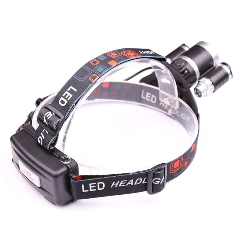 Rechargeable LED Headlamp with Red Light and Adjustable Elastic Strap for Work Hard Hat - Image 3