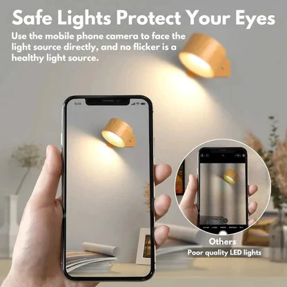 Rechargeable Wall Sconce and Modern Lamp with 360° Rotating Magnetic Head and Remote Control - Image 9