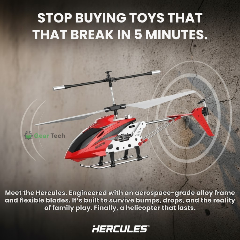 Remote Control Helicopter with Dual Rotors Metal Frame and Crash-Resistant Design for Indoor Flight - Image 2