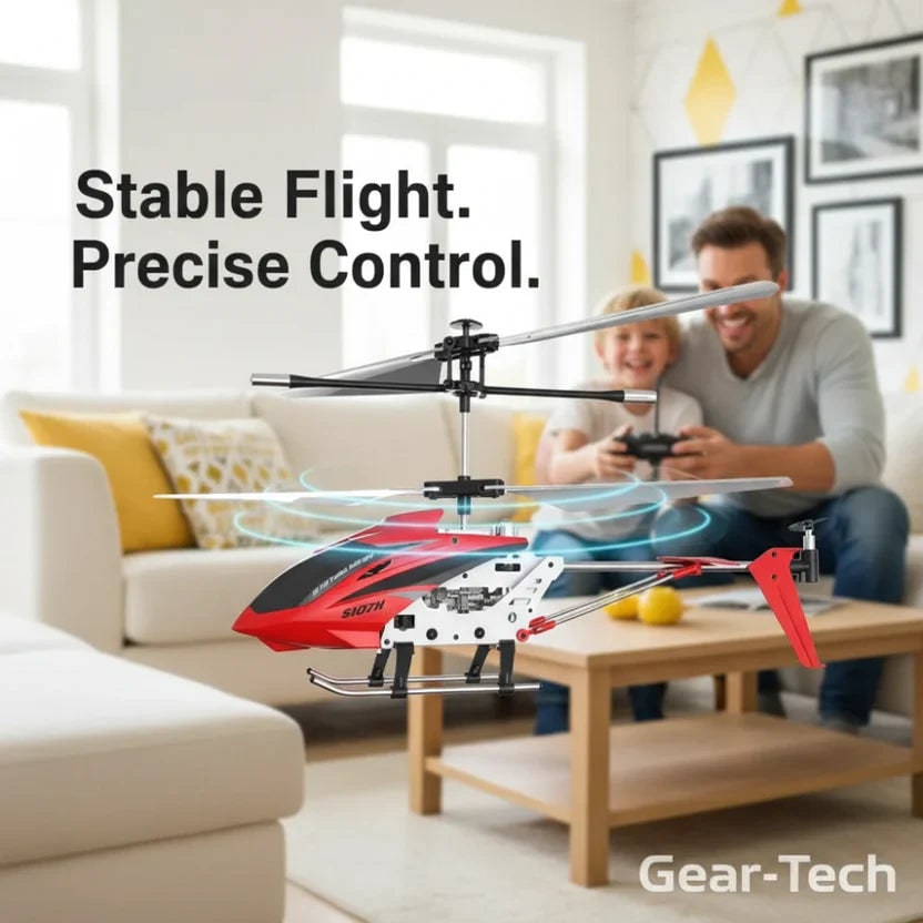 Remote Control Helicopter with Dual Rotors Metal Frame and Crash-Resistant Design for Indoor Flight - Image 9