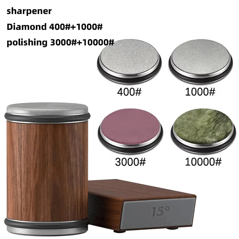 Rolling Knife Sharpener with Manual Diamond-Coated Dual-Angle Magnetic Guide - Image 59