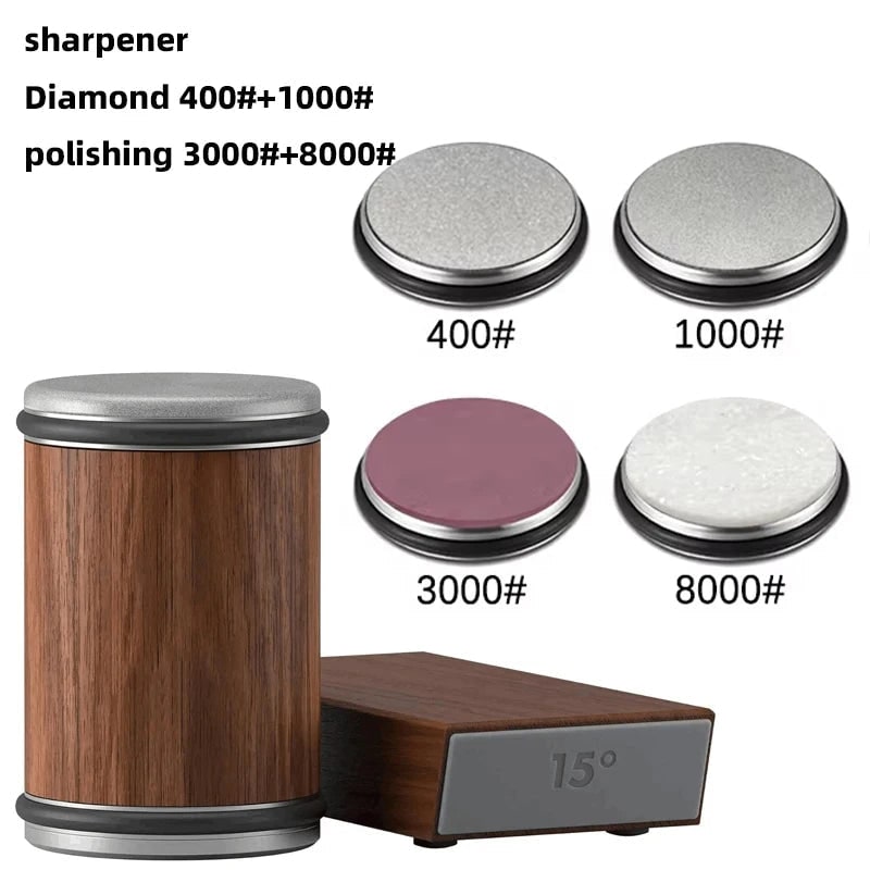 Rolling Knife Sharpener with Manual Diamond-Coated Dual-Angle Magnetic Guide - Image 64